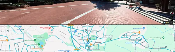 Straßenzüge (Blue Lines in Google Maps)